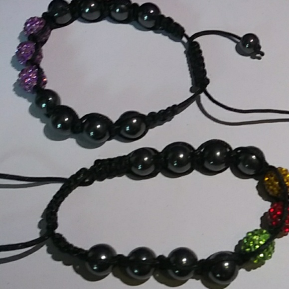 Fine Pave Crystal & Hematite Mood Meditation NWOT - Picture 2 of 3